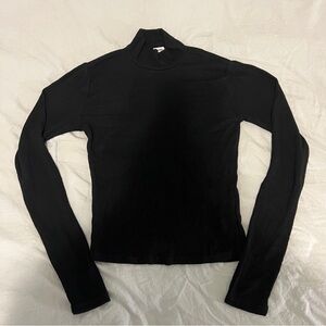 Garage Black Mockneck Long Sleeve